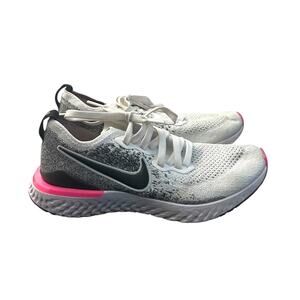 Nike Epic React Flyknit 2 Oreo Pink Punning Women's White 8.5